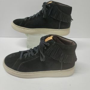 UGG Cali Fringe Men's Suede High Sneakers in Black Size 11 NEW